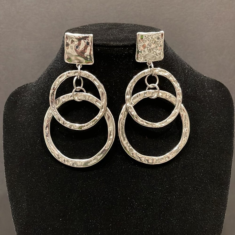 Long Loop Drop Earrings